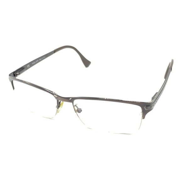 Police COL 08EP Dark Brown Metal Rectangular Half Frame Eyeglasses Frames 135 - Picture 7 of 12